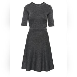 Like New Banana Republic Metallic Fit-and-Flare Dress